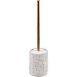 Set De Brosse WC Allibert Arrow Blanc/or - Blanc / Or