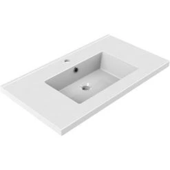 Lavabo Allibert Tobi 80cm Blanc Brillant