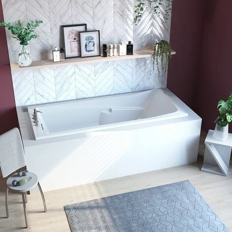 ALLIBERT Baignoire Rectangulaire AERO CONFORT 170 X 70 Cm - Blanc – Image 2