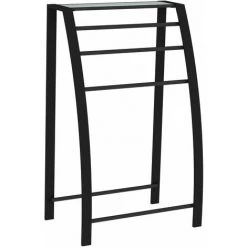 ALLIBERT Porte-serviette 3 Barres à Poser LOFT-GAME Noir Mat