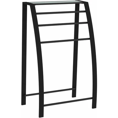 ALLIBERT Porte-serviette 3 Barres à Poser LOFT-GAME Noir Mat