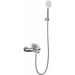 ALLIBERT Mitigeur Bain Douche CANGGU En Acier Inoxydable Avec Flexible De 1,50m - Inox Brossé