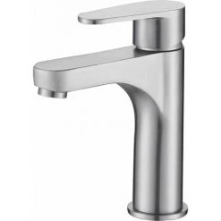 ALLIBERT Mitigeur Lavabo CANGGU En Acier Inoxydable Avec Cartouche Céramique ACS 4,5 X 14,8 X 14,5 Cm - Inox Brossé