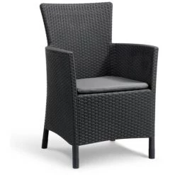 Chaise De Salle à Manger De Jardin Iowa Graphite 215526 Allibert - Gris