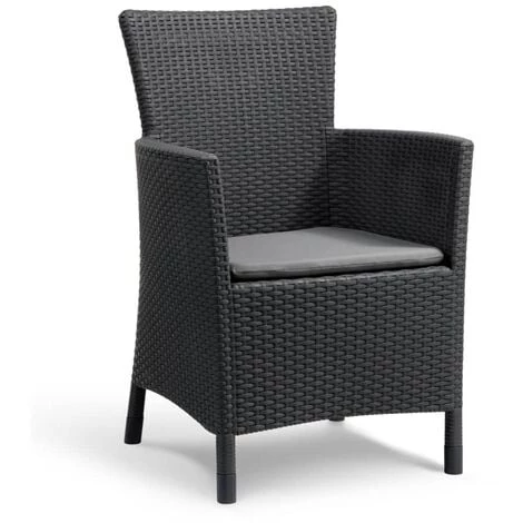 Chaise De Salle à Manger De Jardin Iowa Graphite 215526 Allibert - Gris