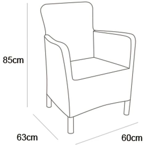 Chaise De Salle à Manger De Jardin Trenton Graphite Allibert - Gris – Image 3
