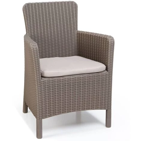 Chaise De Salle à Manger De Jardin Trenton Cappuccino 226454 Allibert - Brun