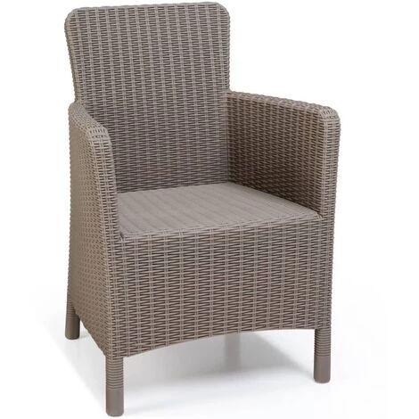 Chaise De Salle à Manger De Jardin Trenton Cappuccino 226454 Allibert - Brun – Image 2