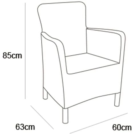 Chaise De Salle à Manger De Jardin Trenton Cappuccino 226454 Allibert - Brun – Image 3