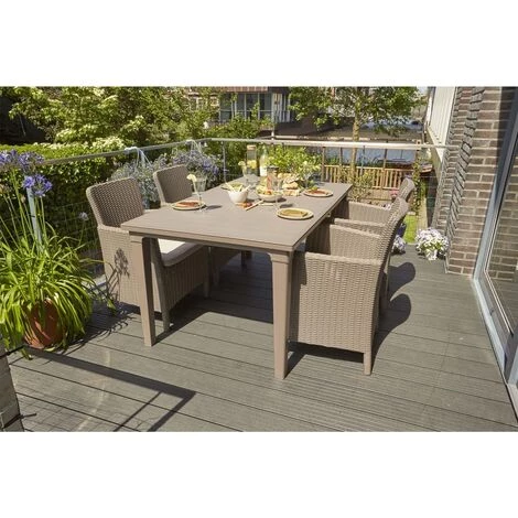 Chaise De Salle à Manger De Jardin Trenton Cappuccino 226454 Allibert - Brun – Image 4