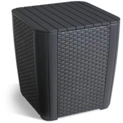 Petite Table De Jardin Luzon Graphite 223932 Allibert - Gris