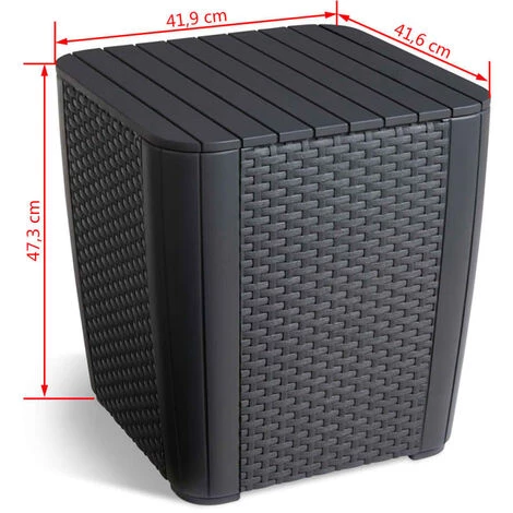 Jeu De Salle à Manger D'extérieur 3 Pcs Iowa Graphite 223929 Allibert - Gris – Image 3