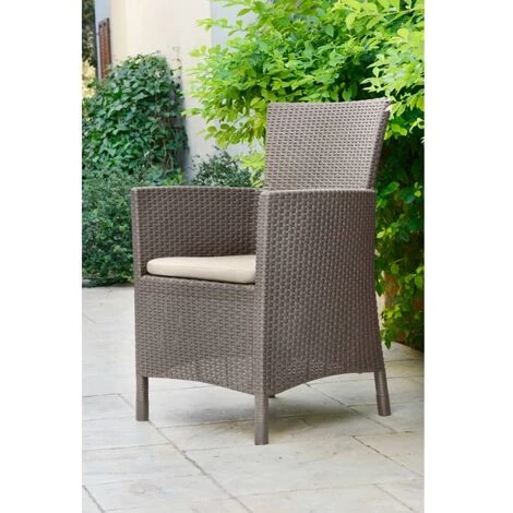 Jeu De Salle à Manger D'extérieur 3pcs Iowa Cappuccino 223929 Allibert - Brun – Image 4