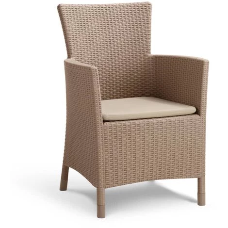 Jeu De Salle à Manger D'extérieur 3pcs Iowa Cappuccino 223929 Allibert - Brun – Image 5