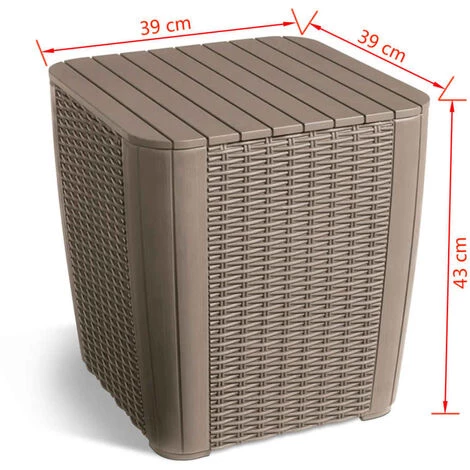 Table D'appoint De Jardin Luzon Cappuccino 223933 Allibert - Brun – Image 3