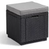 Pouf De Rangement Cube Graphite 213785 Allibert - Gris