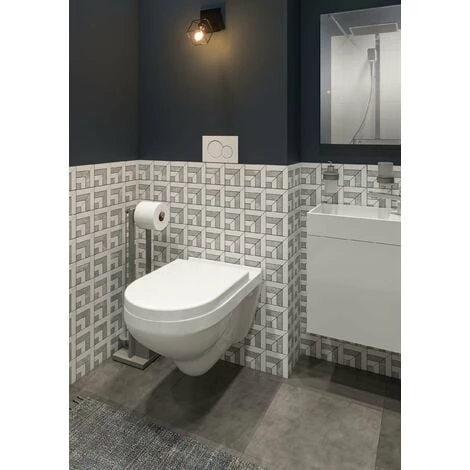 ALLIBERT Abattant WC En Thermodur RAINBOW - Déclipsable Et Fermeture Progressive - Blanc – Image 2