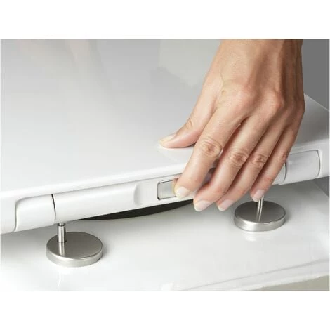 ALLIBERT Abattant WC En Thermodur RAINBOW - Déclipsable Et Fermeture Progressive - Blanc – Image 3