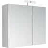 ALLIBERT Armoire De Toilette éclairante 2 Portes Miroir KLE'O 60 Cm Blanc Mat - Blanc