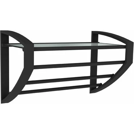 ALLIBERT Porte-serviette 3 Barres à Fixer Au Mur LOFT-GAME Noir Mat