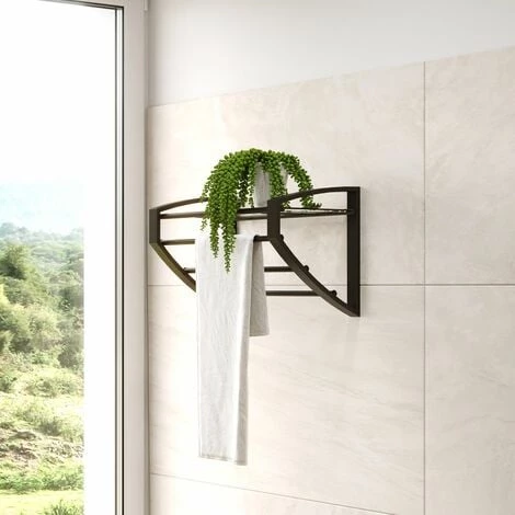 ALLIBERT Porte-serviette 3 Barres à Fixer Au Mur LOFT-GAME Noir Mat – Image 2