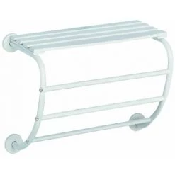 ALLIBERT Porte-serviette Mural 3 Barres HAPPY Blanc - Blanc