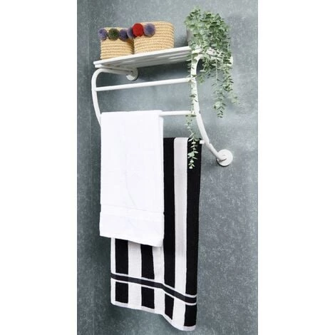 ALLIBERT Porte-serviette Mural 3 Barres HAPPY Blanc - Blanc – Image 3