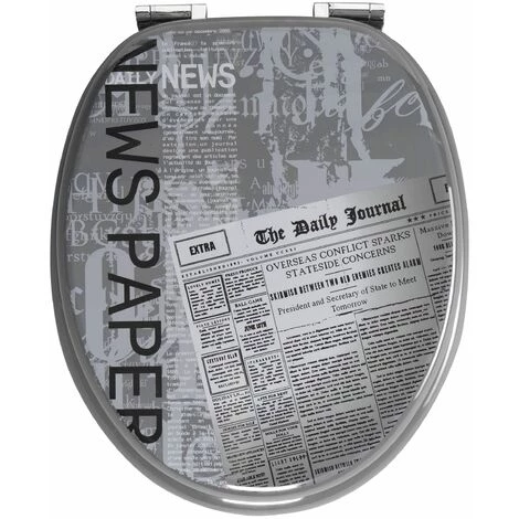 ALLIBERT Abattant WC En MDF - Fermeture Progressive GRAFIC LINE - Décor