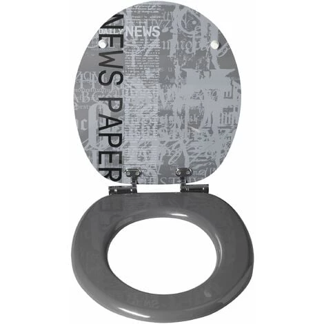 ALLIBERT Abattant WC En MDF - Fermeture Progressive GRAFIC LINE - Décor – Image 3