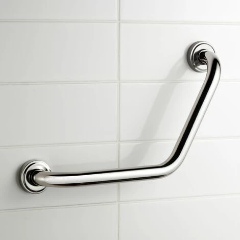 ALLIBERT Poignée PMR Coudée Bain Douche 135° USIS Chromé - Chromé – Image 2