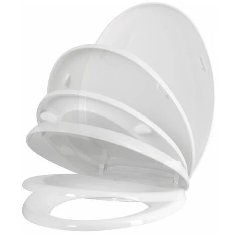 ALLIBERT Abattant WC En Thermoplastique à Fermeture Progressive Et Déclipsable KARMA - Blanc – Image 2