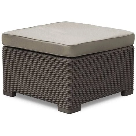 Pouf D'extérieur California Cappuccino Allibert - Brun