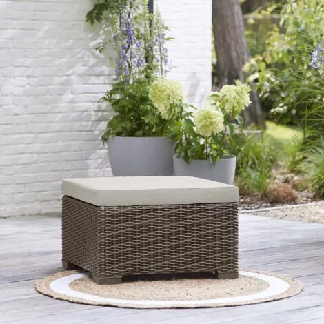 Pouf D'extérieur California Cappuccino Allibert - Brun – Image 2
