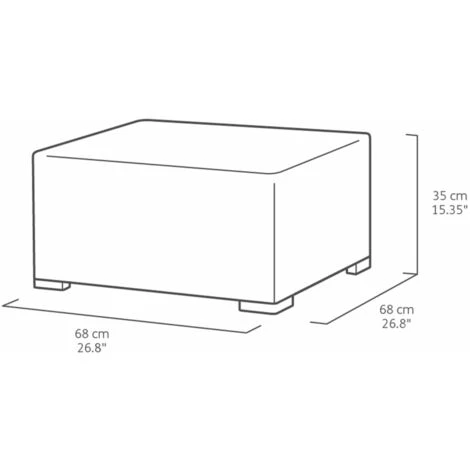 Pouf D'extérieur California Cappuccino Allibert - Brun – Image 3
