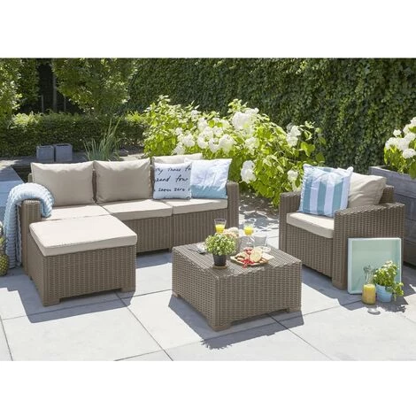 Pouf D'extérieur California Cappuccino Allibert - Brun – Image 5