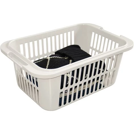 ALLIBERT Panier À Linge Curver Lingo Blanc 30L - Blanc Cassé – Image 2