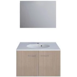 ALLIBERT Ensemble De Meubles One Pack - L 80 Cm - Orme Sable - 80 X 46 X 60 - Beige