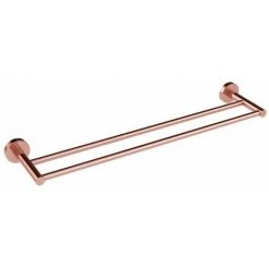 Allibert Coperblink Porte-serviette 60x5.5cm 2 Bras Cuivre Brillant - Cuivre Brillant