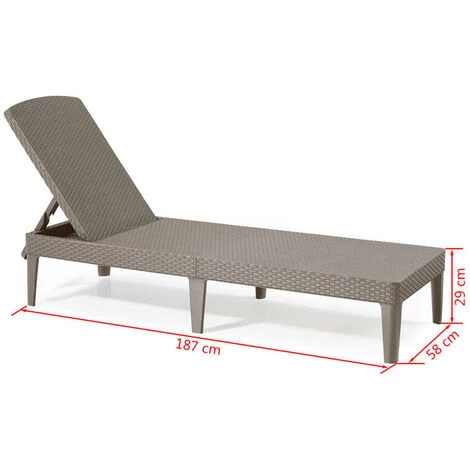 Chaise Longue Jaipur Cappuccino 235163 Allibert - Brun – Image 3