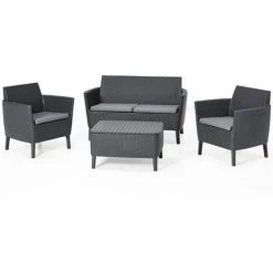 Jeu De Canapés De Jardin 8 Pcs Salemo Graphite 236629 Allibert - Gris