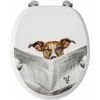ALLIBERT Abattant WC En MDF Décor BUSINESS DOG - Décor