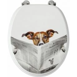 ALLIBERT Abattant WC En MDF Décor BUSINESS DOG - Décor