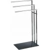 ALLIBERT Porte-serviette à  Poser 3 Barres VERRY Chromé - Base En Verre Trempé - Chromé