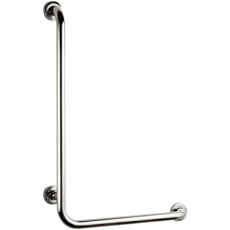 ALLIBERT Poignée PMR Coudée Bain Douche En Inox 90° USIS Chromé - Chromé