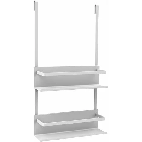 ALLIBERT Double étagère De Douche En Alu Laqué à Suspendre à Une Paroi LOFT-GAME Blanc Mat - Blanc