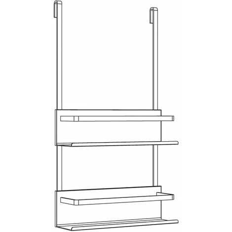 ALLIBERT Double étagère De Douche En Alu Laqué à Suspendre à Une Paroi LOFT-GAME Blanc Mat - Blanc – Image 2